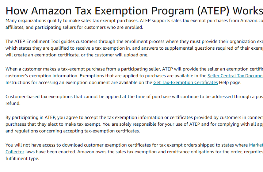 亚马逊实施免税计划