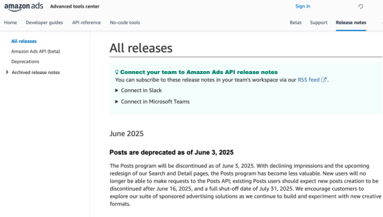 亚马逊Posts功能官宣关停！免费流量的黄金时代结束了？